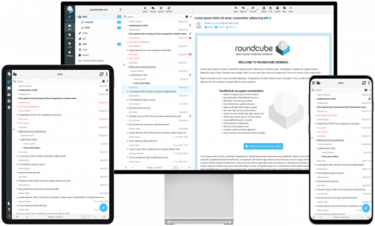 Interface Roundcube - Gestionnaire d'emails professionnel